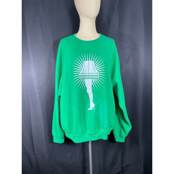 A Christmas Story Sweatshirt, Silhouette of the Fragile Leg Lamp, XL Holiday Top - Picture 1 of 6
